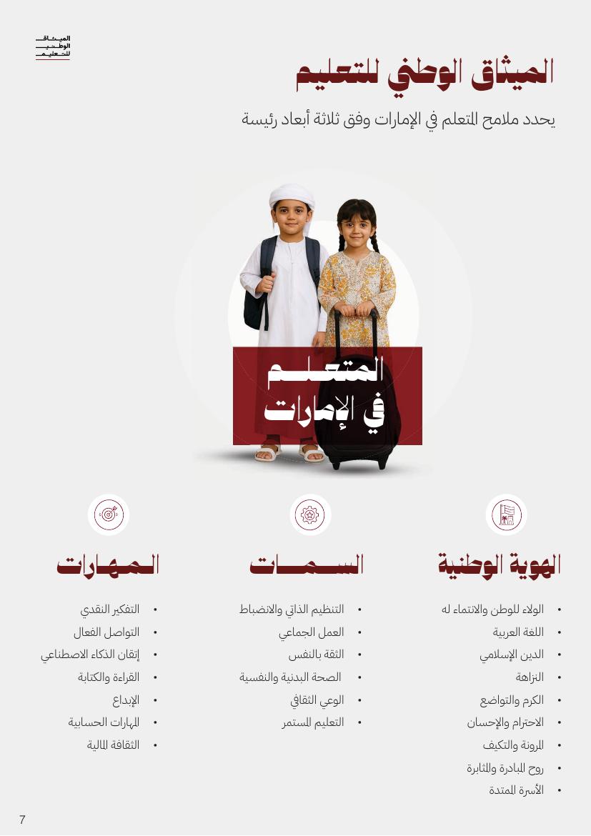 ملامح المتعلم في الإمارات